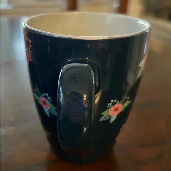 Belle Maison Blue with Pink flowers Coffee Tea Mug 14oz. EUC - Picture 2 of 8